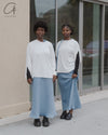 BASERANGE Linen Skirt Portugal BAS-SKDY-SL-SP25-TRUSS BLUE SKDY-SL-000